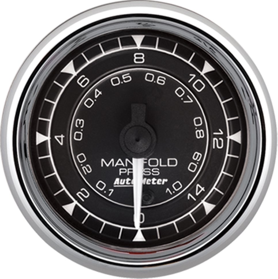 AutoMeter 2-1/16" MANIFOLD PRESSURE 15PSI DIGITAL STEPPER MOTOR CHRONO CHROME