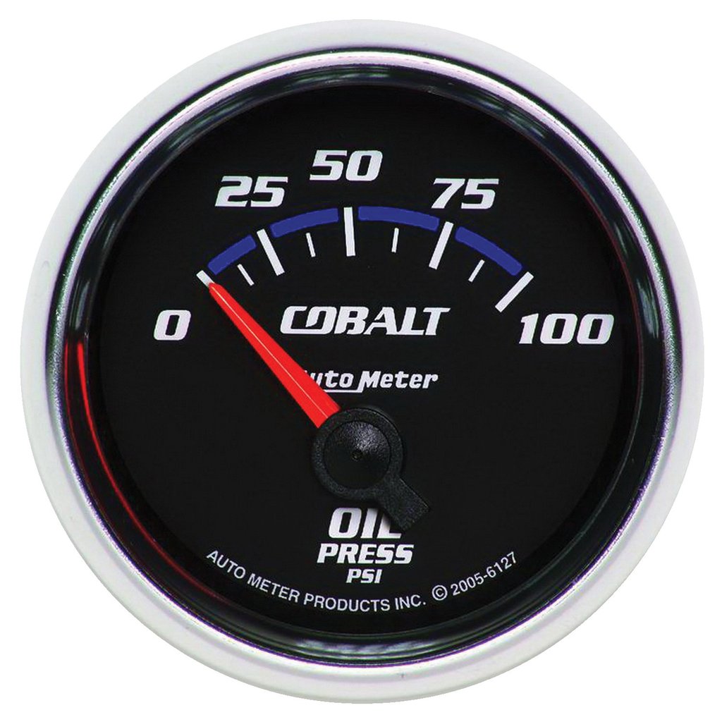 AutoMeter 2-1/16" OIL PRESSURE, 0-100 PSI, AIR-CORE, COBALT