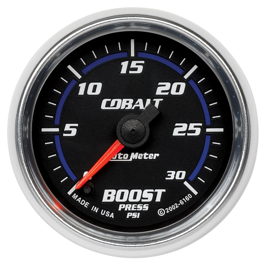 AutoMeter 2-1/16" BOOST, 0-30 PSI, STEPPER MOTOR, COBALT