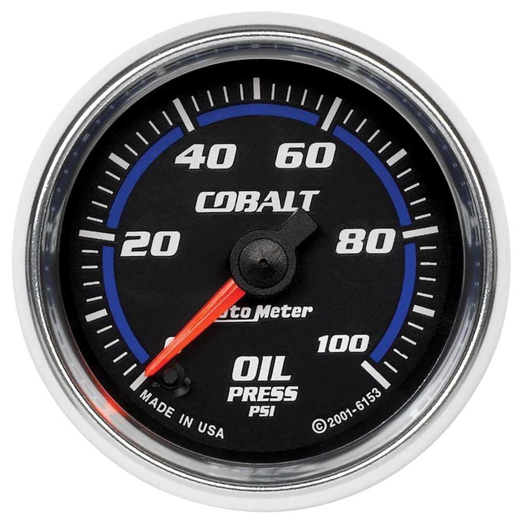 AutoMeter 2-1/16" OIL PRESSURE, 0-100 PSI, STEPPER MOTOR, COBALT