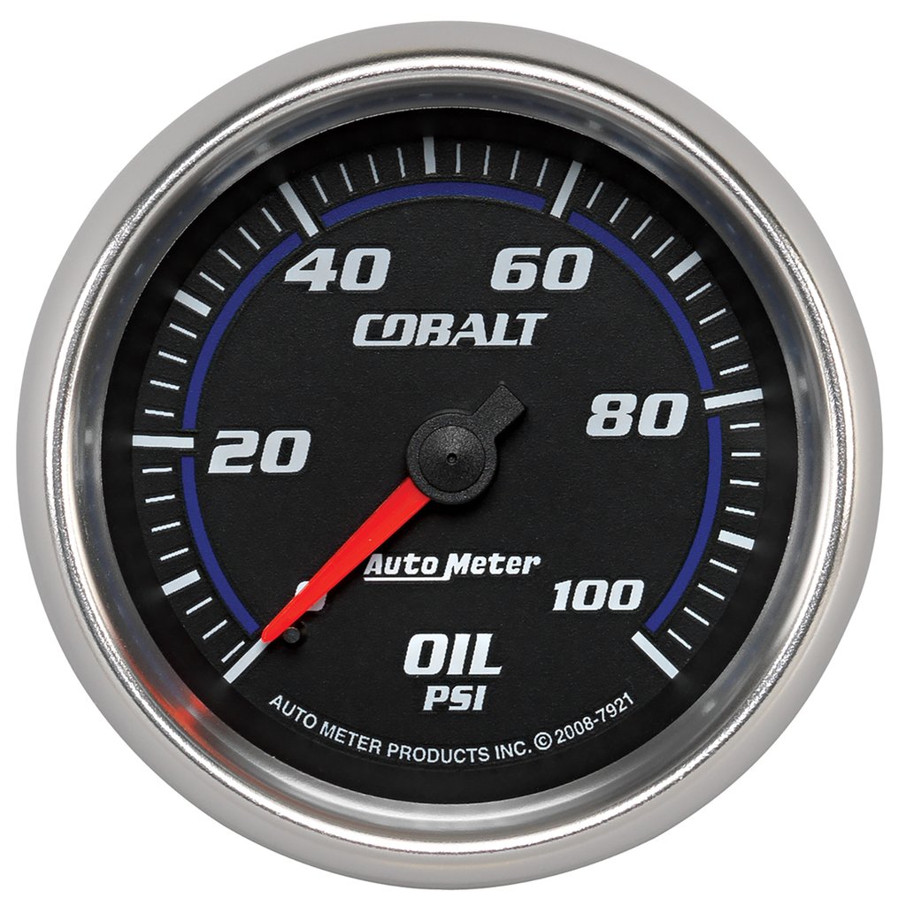 AutoMeter 2-5/8" OIL PRESSURE, 0-100 PSI, MECHANICAL, COBALT