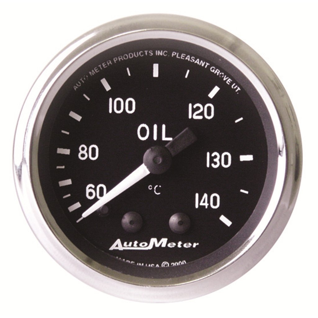 AutoMeter 2-1/16" OIL TEMPERATURE, 60-140 °C, 8 FT., MECHANICAL,, 8 FT., MECHANICAL, COBRA