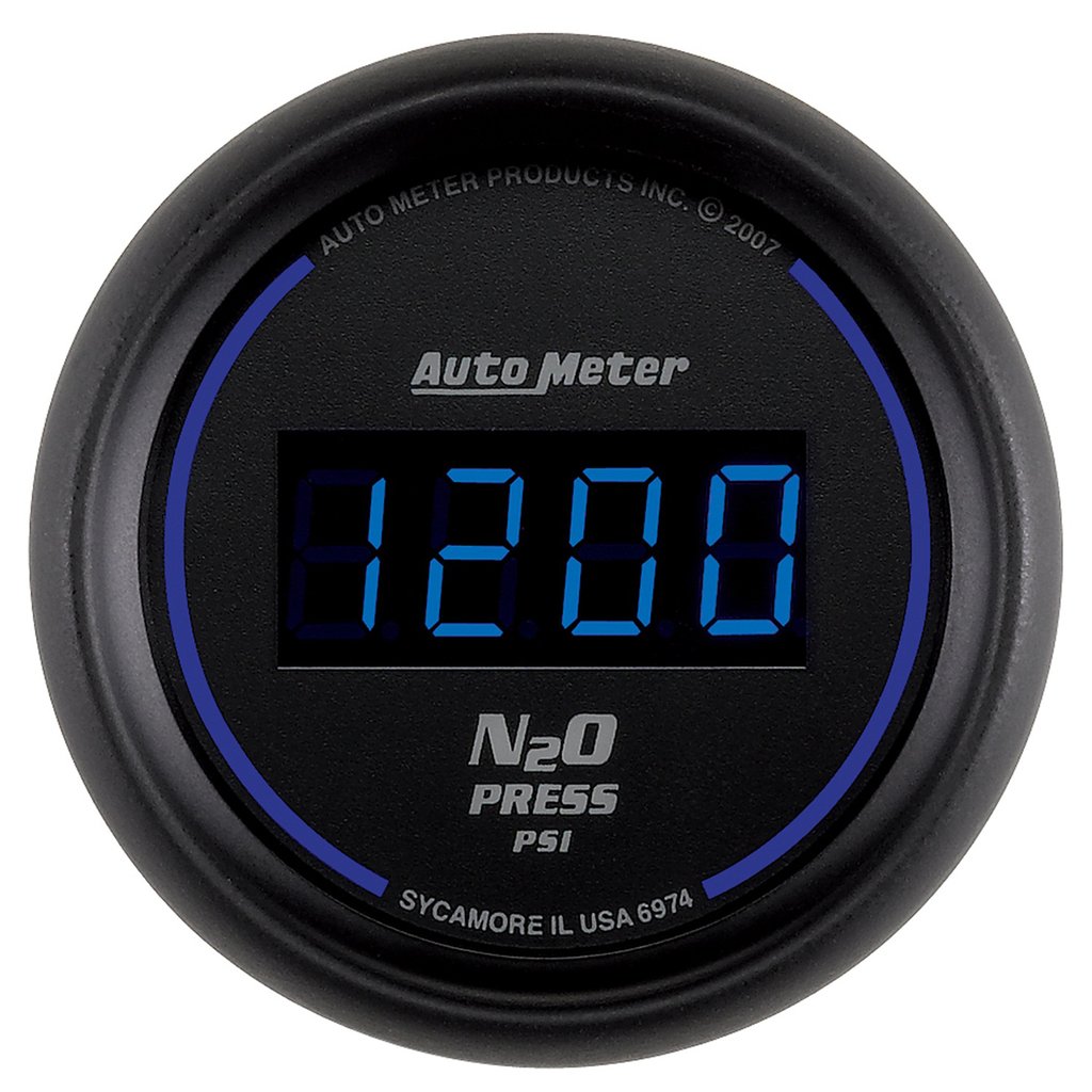 AutoMeter 2-1/16" NITROUS PRESSURE, 0-1600 PSI, COBALT DIGITAL