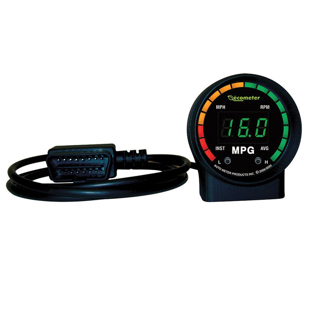 AutoMeter 2-1/16" ECOMETER, 1.0-99.9 MPG, 1996+, ECOMETER