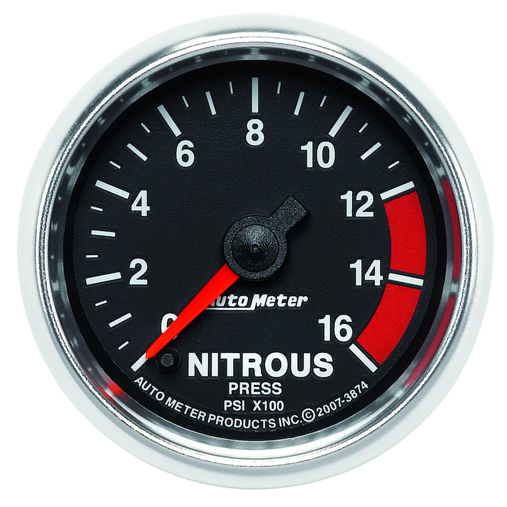 AutoMeter 2-1/16" NITROUS PRESSURE, 0-1600 PSI, STEPPER MOTOR, GS