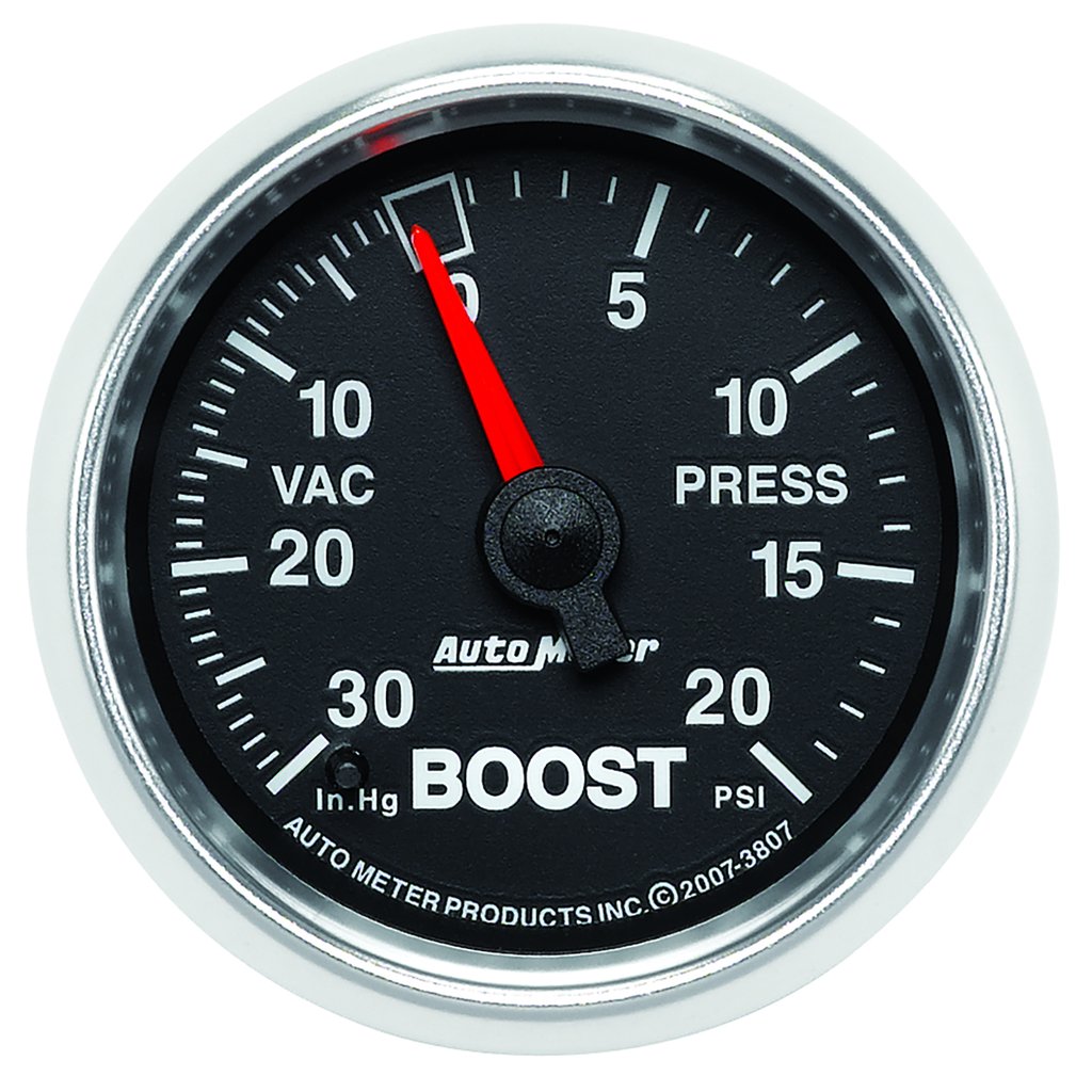 AutoMeter 2-1/16" BOOST/VACUUM, 30 IN HG/20 PSI, MECHANICAL, GS