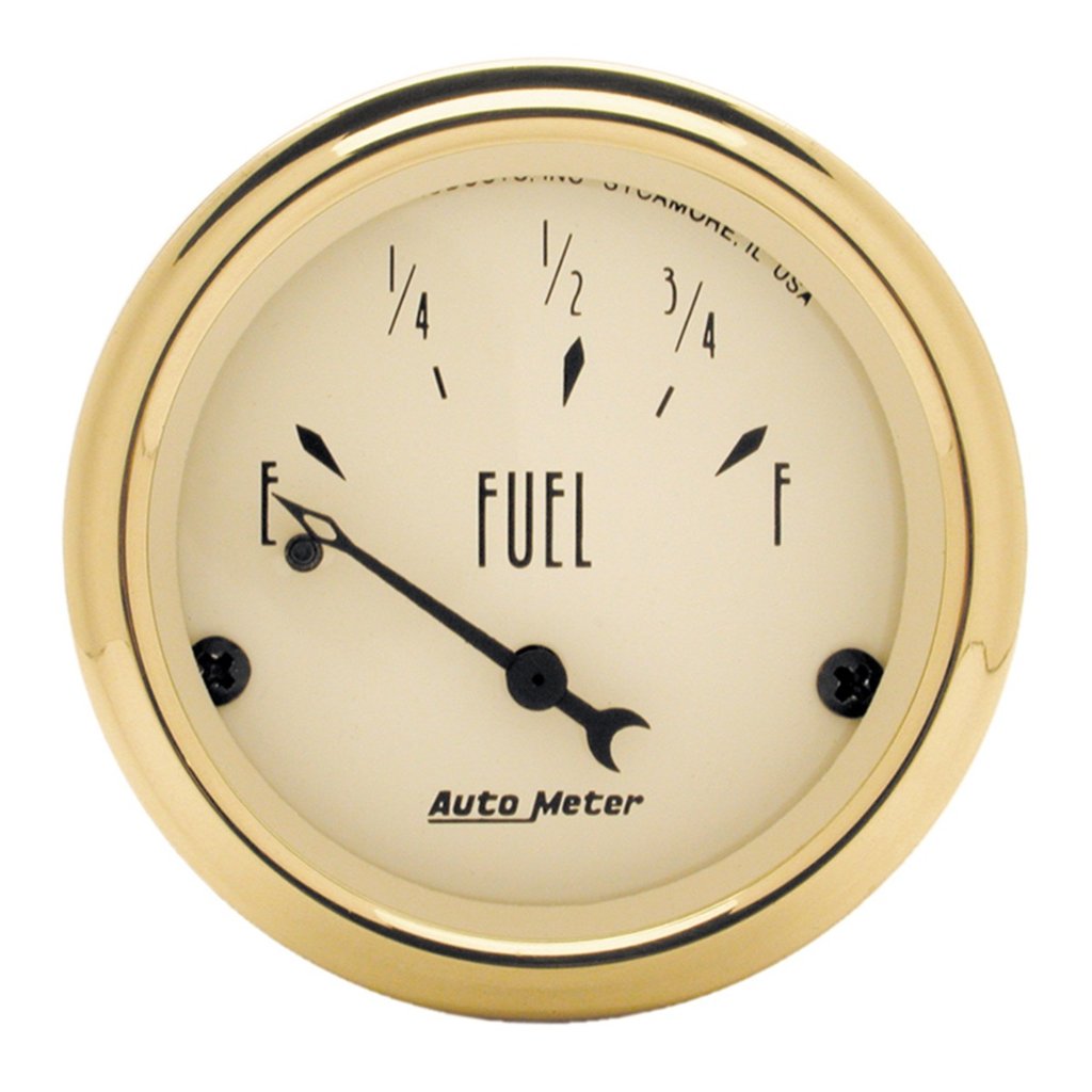 AutoMeter 2-1/16" FUEL LEVEL, 73-10 Ω, AIR-CORE, GOLDEN OLDIES
