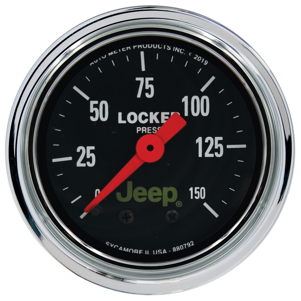 AutoMeter 2-1/16" AIR LOCKER PRESSURE, 0-150 PSI, JEEP