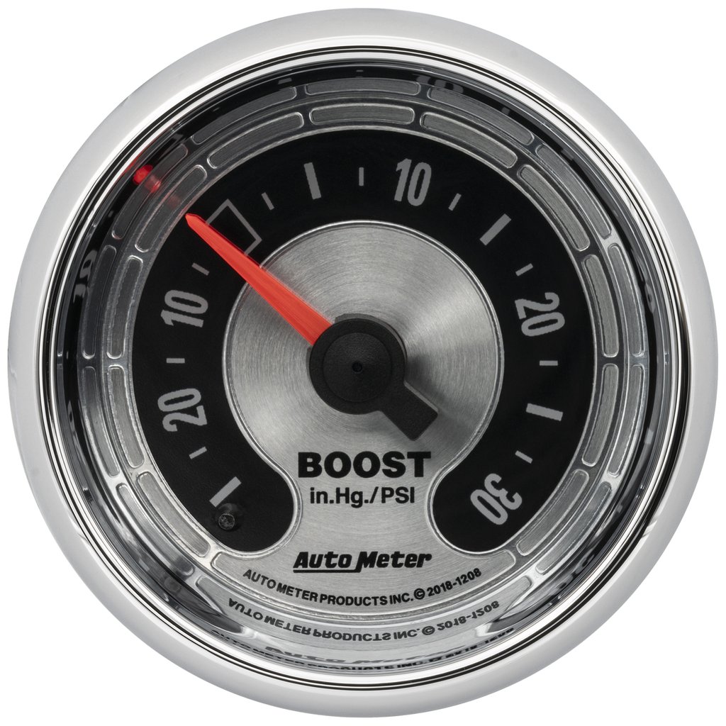 AutoMeter 2-1/16" BOOST/VACUUM, 30 IN HG/30 PSI, AMERICAN MUSCLE