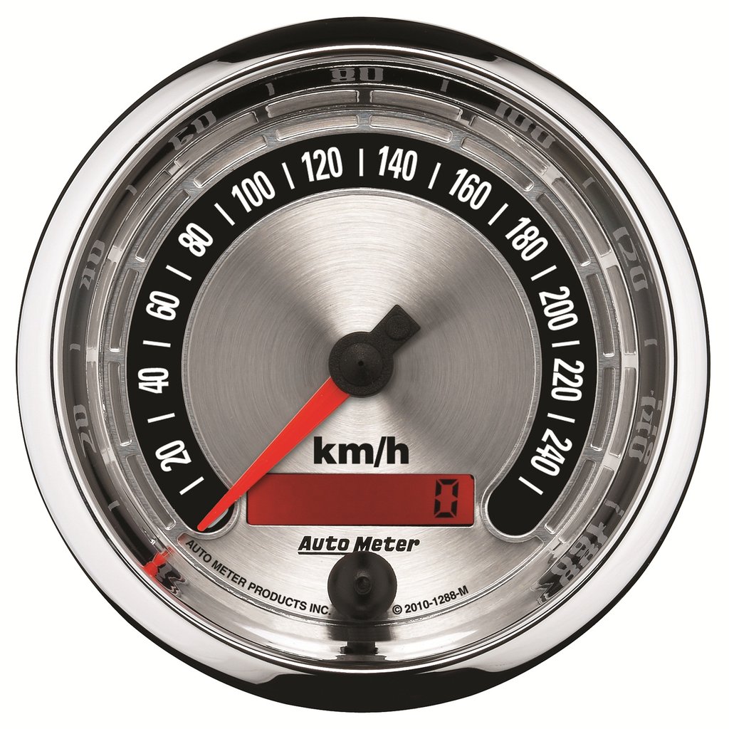 AutoMeter 3-3/8" SPEEDOMETER, 0-260 KM/H, AMERICAN MUSCLE
