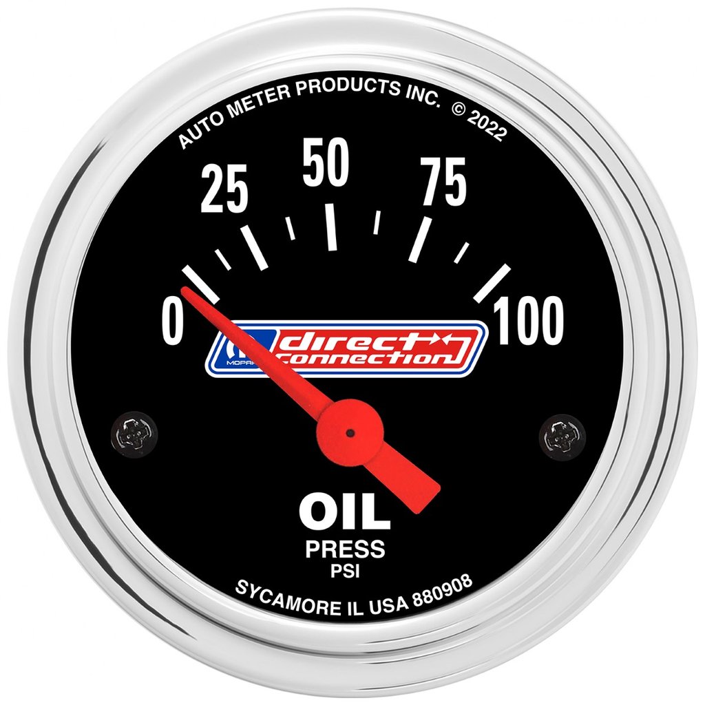 AutoMeter 2" OIL PRESS, 0-100 PSI, MOPAR DIRECT CONNECTION
