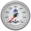 AutoMeter 2-5/8" OIL TEMPERATURE, W/ PEAK & WARN, 100-340 °F, STEPPER MOTOR, WHITE, MOPAR