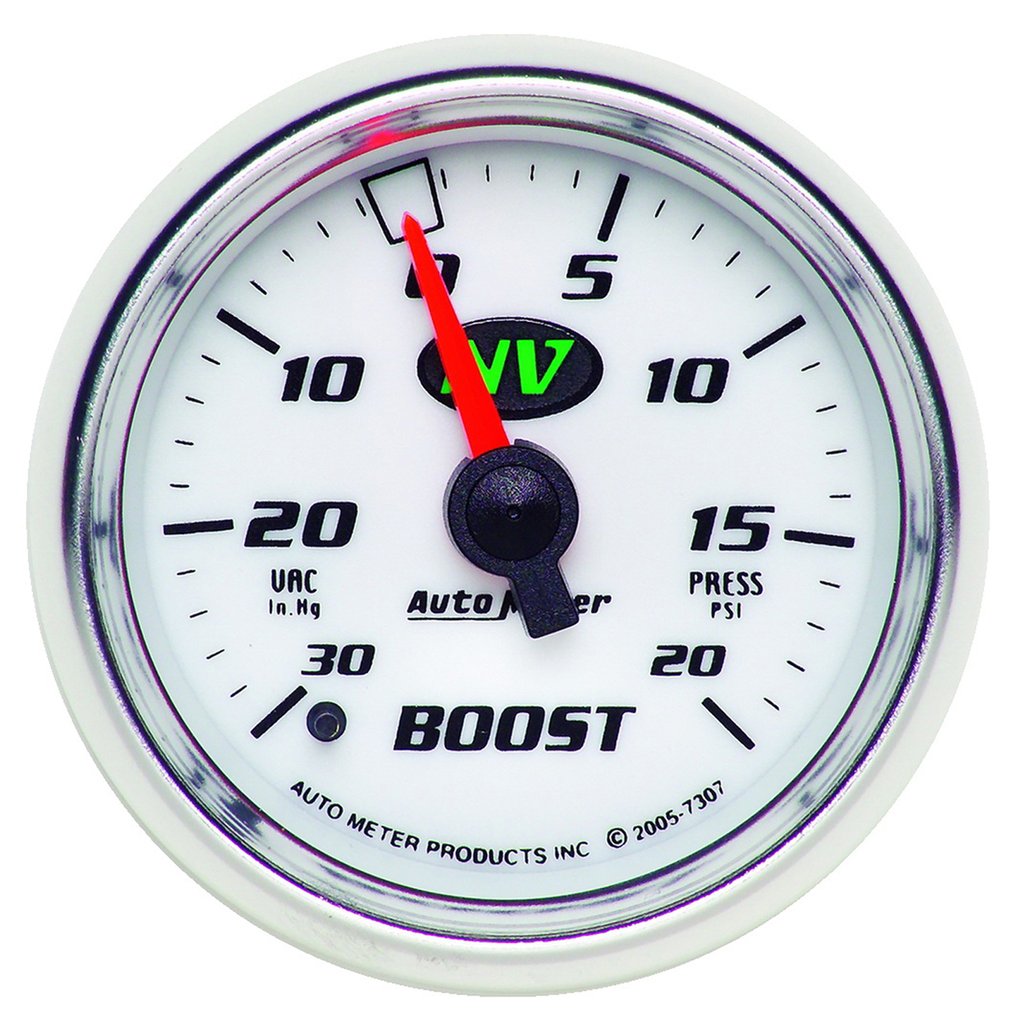 AutoMeter 2-1/16" BOOST/VACUUM, 30 IN HG/20 PSI, MECHANICAL, NV