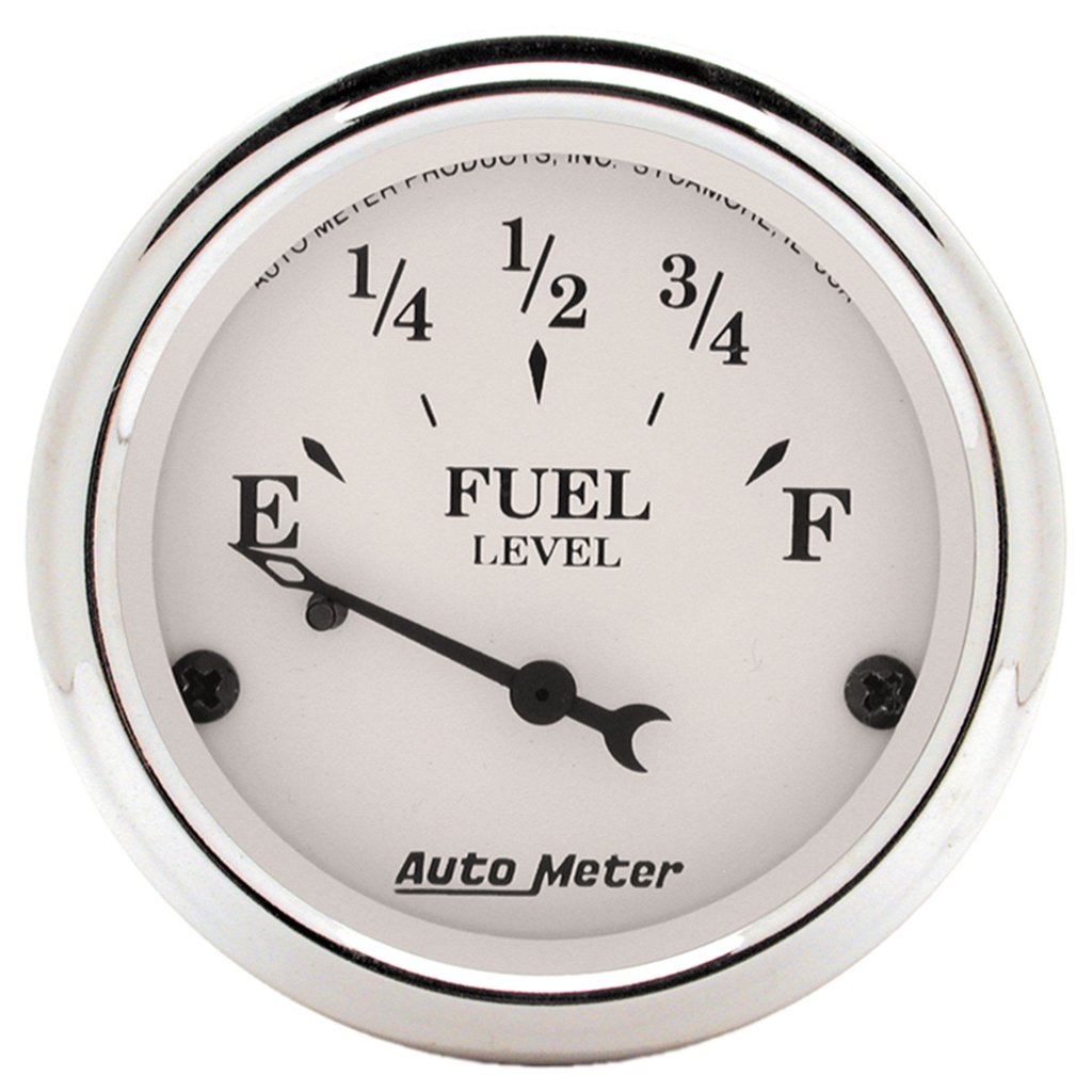 AutoMeter 2-1/16" FUEL LEVEL, 0-90 Ω, AIR-CORE, GM, OLD TYME WHITE