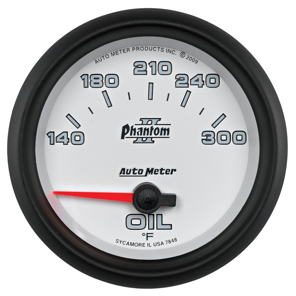 AutoMeter 2-5/8" OIL TEMPERATURE, 140-300 °F, AIR-CORE, PHANTOM II