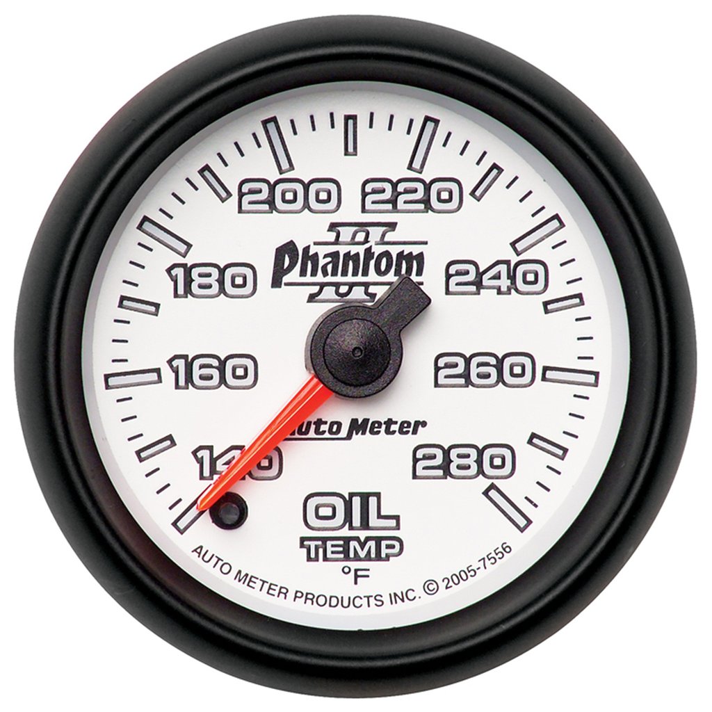 AutoMeter 2-1/16" OIL TEMPERATURE, 140-280 °F, STEPPER MOTOR, PHANTOM II