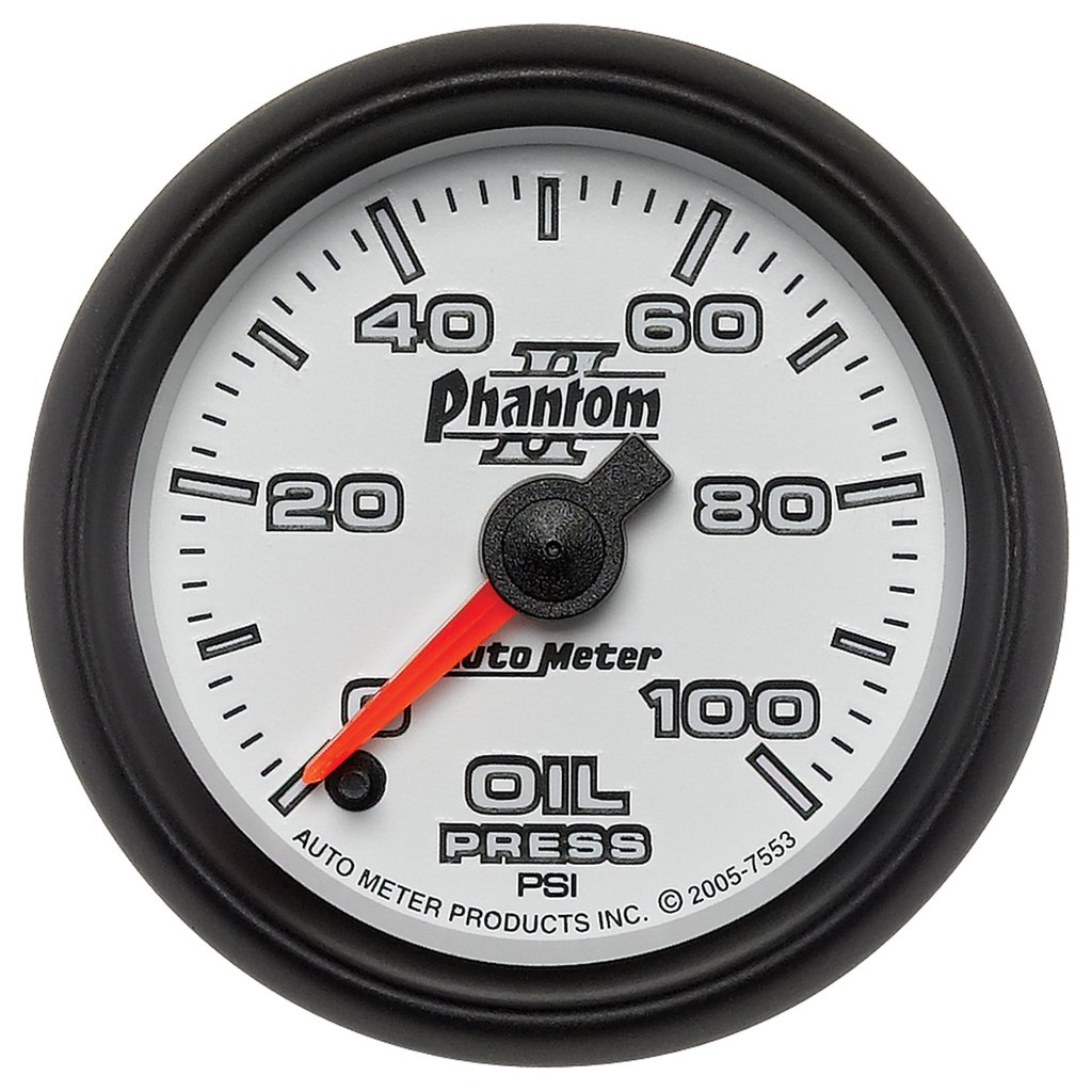 AutoMeter 2-1/16" OIL PRESSURE, 0-100 PSI, STEPPER MOTOR, PHANTOM II