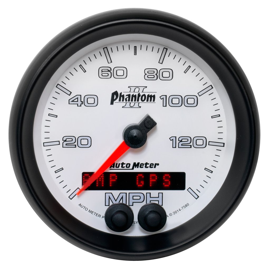 AutoMeter 3-3/8" GPS SPEEDOMETER, 0-140 MPH, PHANTOM II