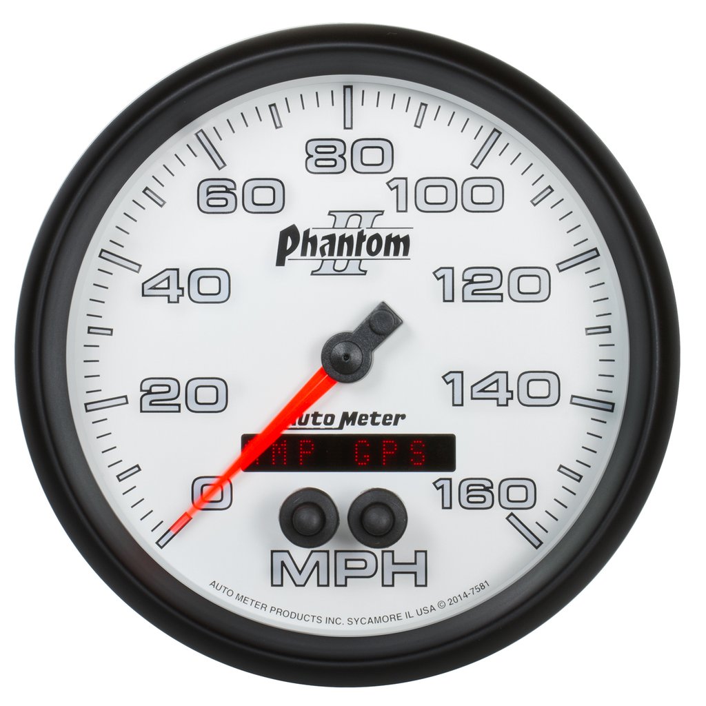 AutoMeter 5" GPS SPEEDOMETER, 0-160 MPH, PHANTOM II