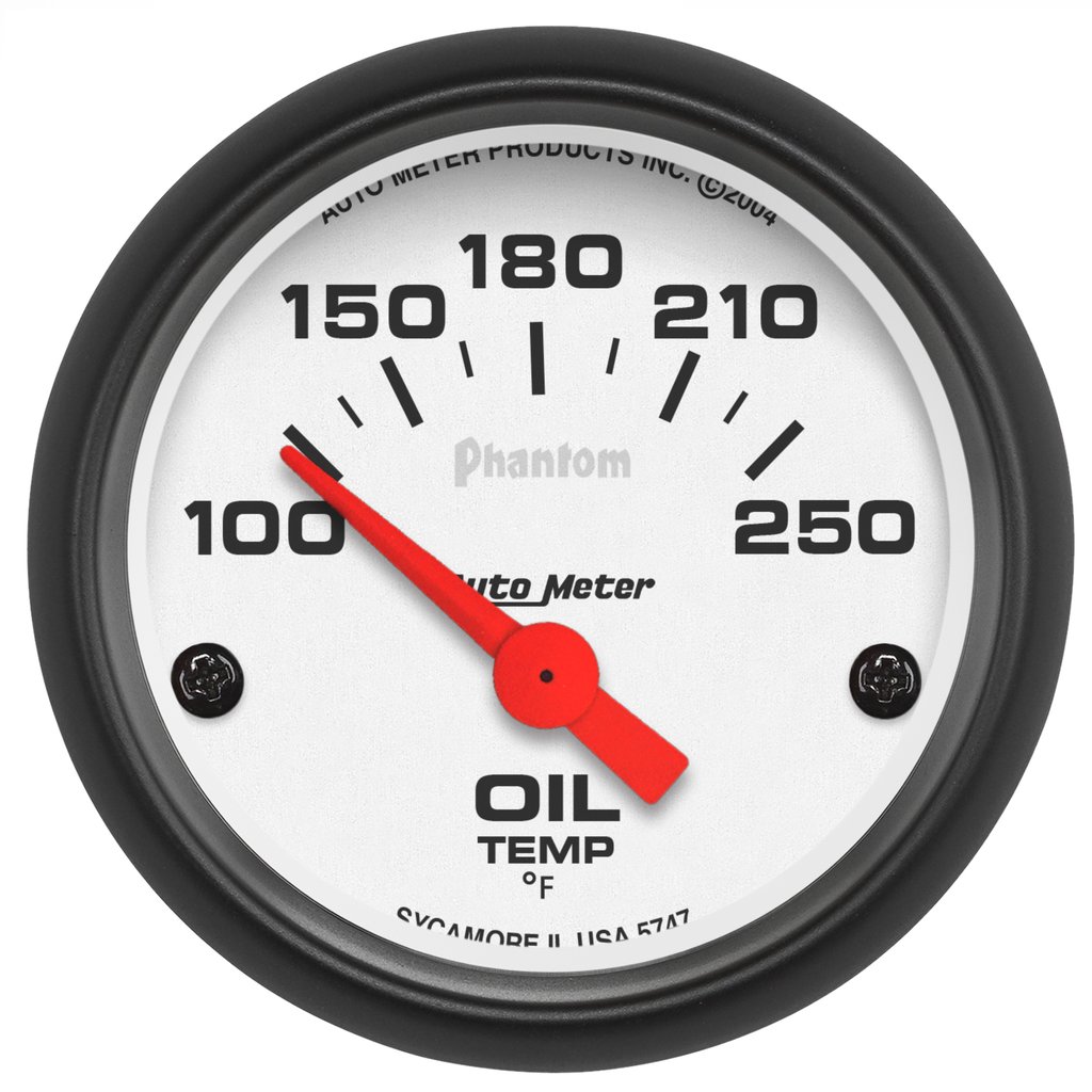 AutoMeter 2-1/16" OIL TEMPERATURE, 100-250 °F, AIR-CORE, PHANTOM