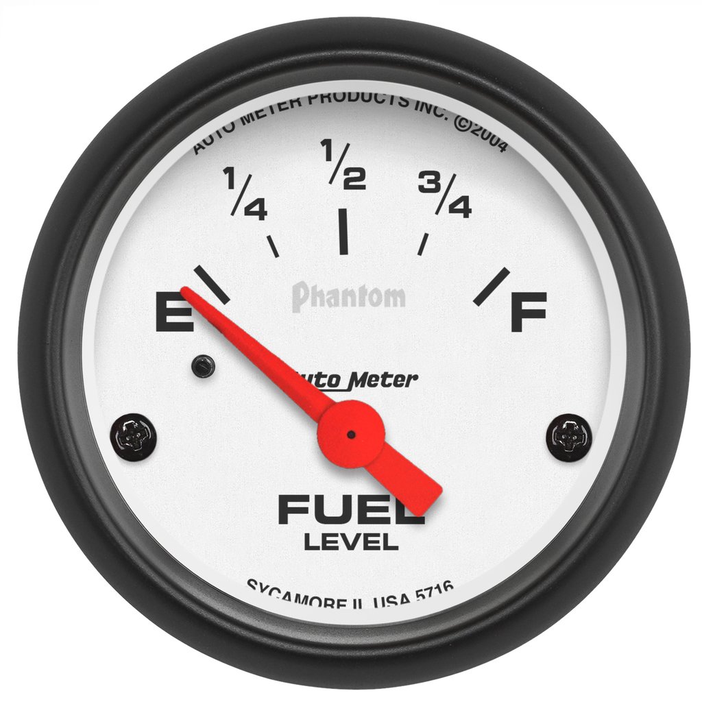 AutoMeter 2-1/16" FUEL LEVEL, 240-33 Ω, AIR-CORE, SSE, PHANTOM