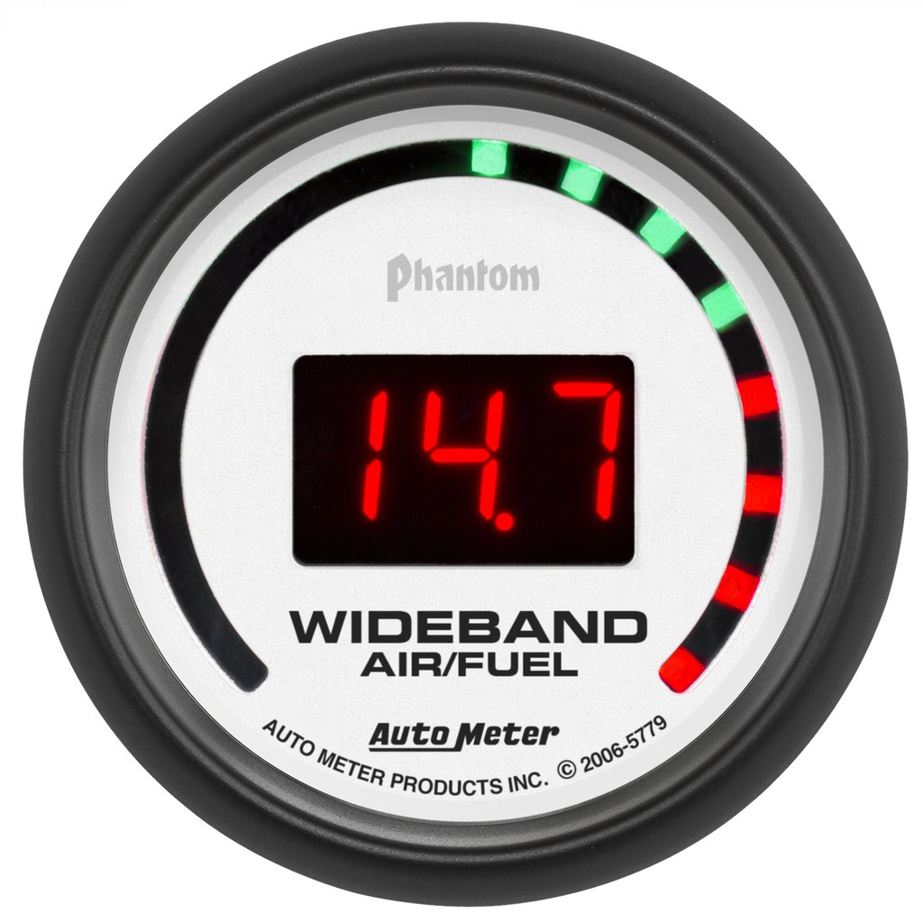 AutoMeter 2-1/16" WIDEBAND STREET AIR/FUEL RATIO, 10:1-17:1 AFR, PHANTOM