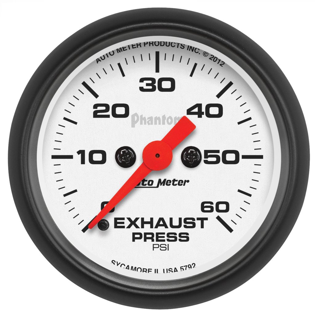 AutoMeter 2-1/16" EXHAUST PRESSURE, 0-60 PSI, STEPPER MOTOR, PHANTOM
