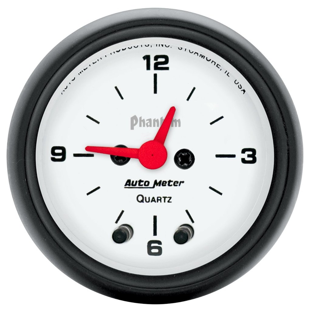 AutoMeter 2-1/16" CLOCK, 12 HOUR, PHANTOM