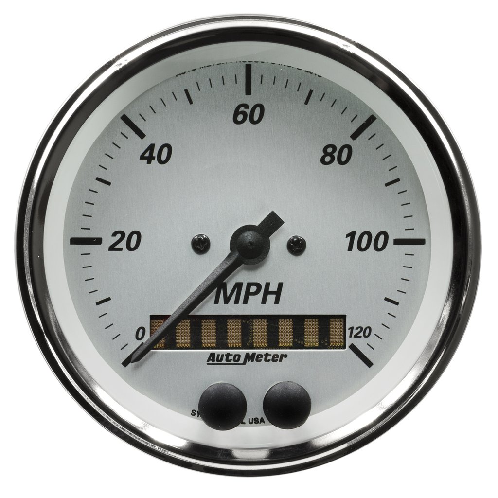 AutoMeter 3-3/8" GPS SPEEDOMETER, 0-120 MPH, AMERICAN PLATINUM