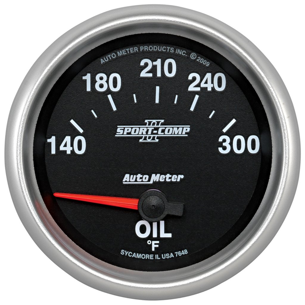 AutoMeter 2-5/8" OIL TEMPERATURE, 140-300 °F, AIR-CORE, SPORT-COMP II