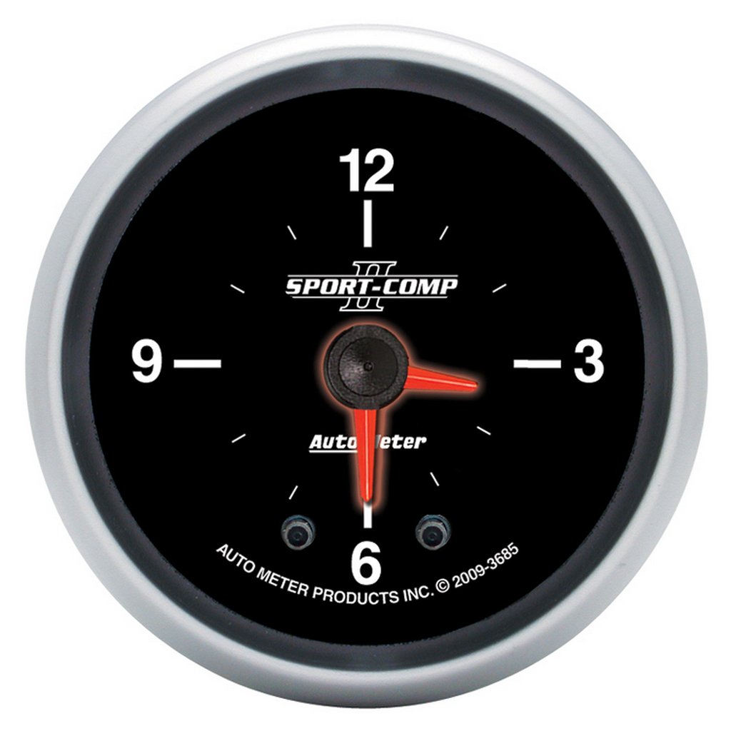 AutoMeter 2-1/16" CLOCK, 12 HOUR, SPORT-COMP II