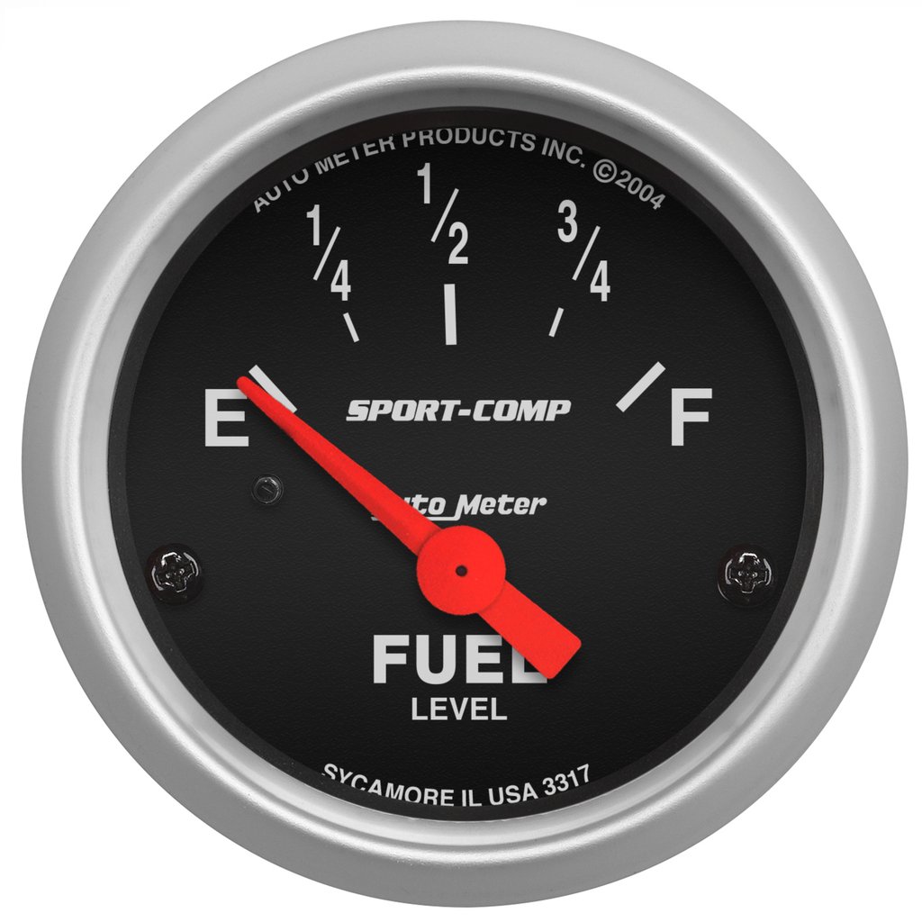AutoMeter 2-1/16" FUEL LEVEL, 0-30 Ω, AIR-CORE, SSE, SPORT-COMP