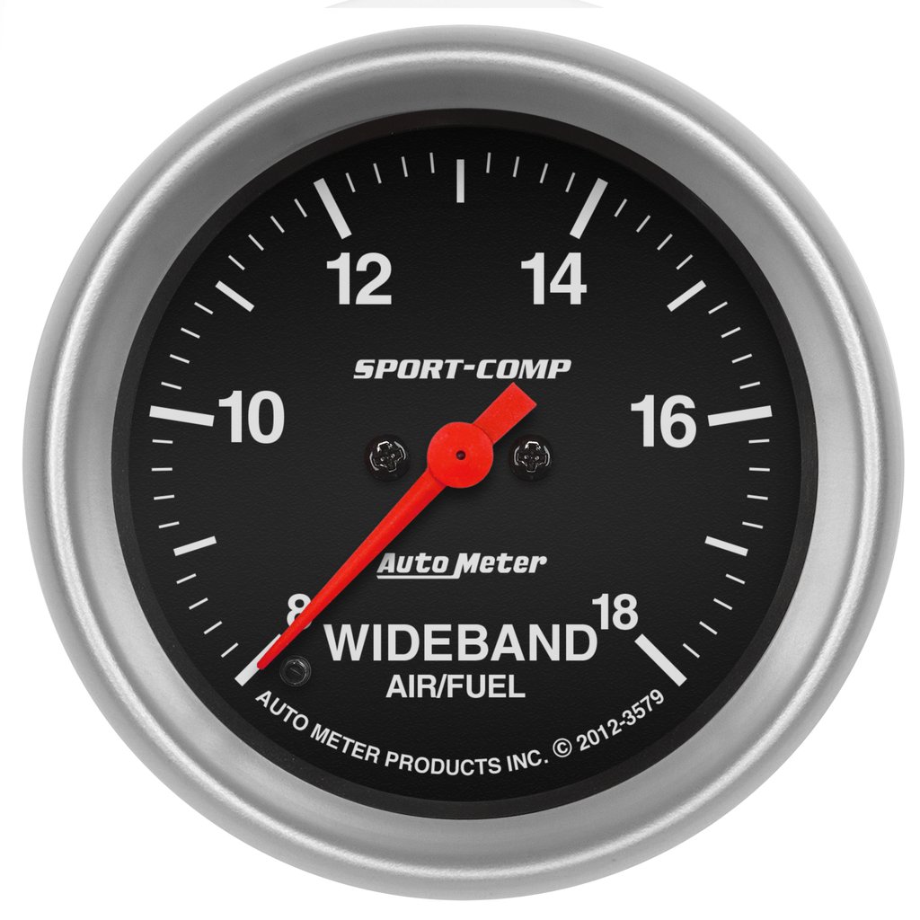 AutoMeter 2-5/8" WIDEBAND AIR/FUEL RATIO, ANALOG, 8:1-18:1 AFR, SPORT-COMP