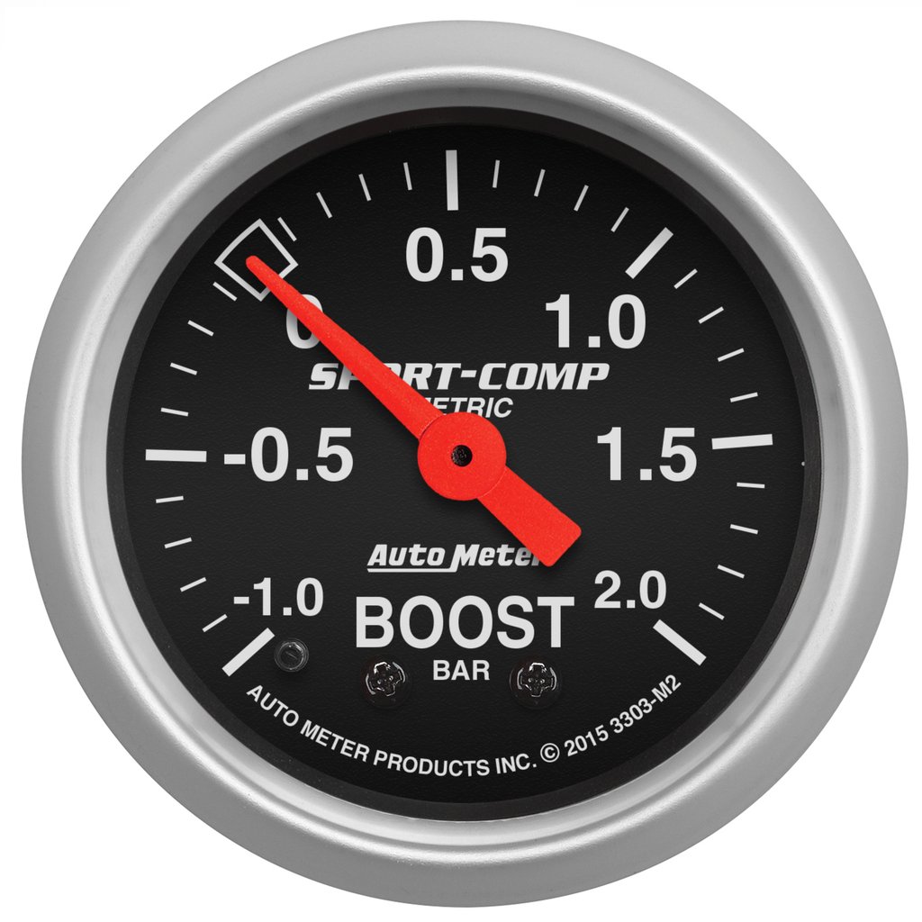 AutoMeter 2-1/16" BOOST-VAC, -1/+2 BAR, MECHANICAL, MECH SPORT COMP