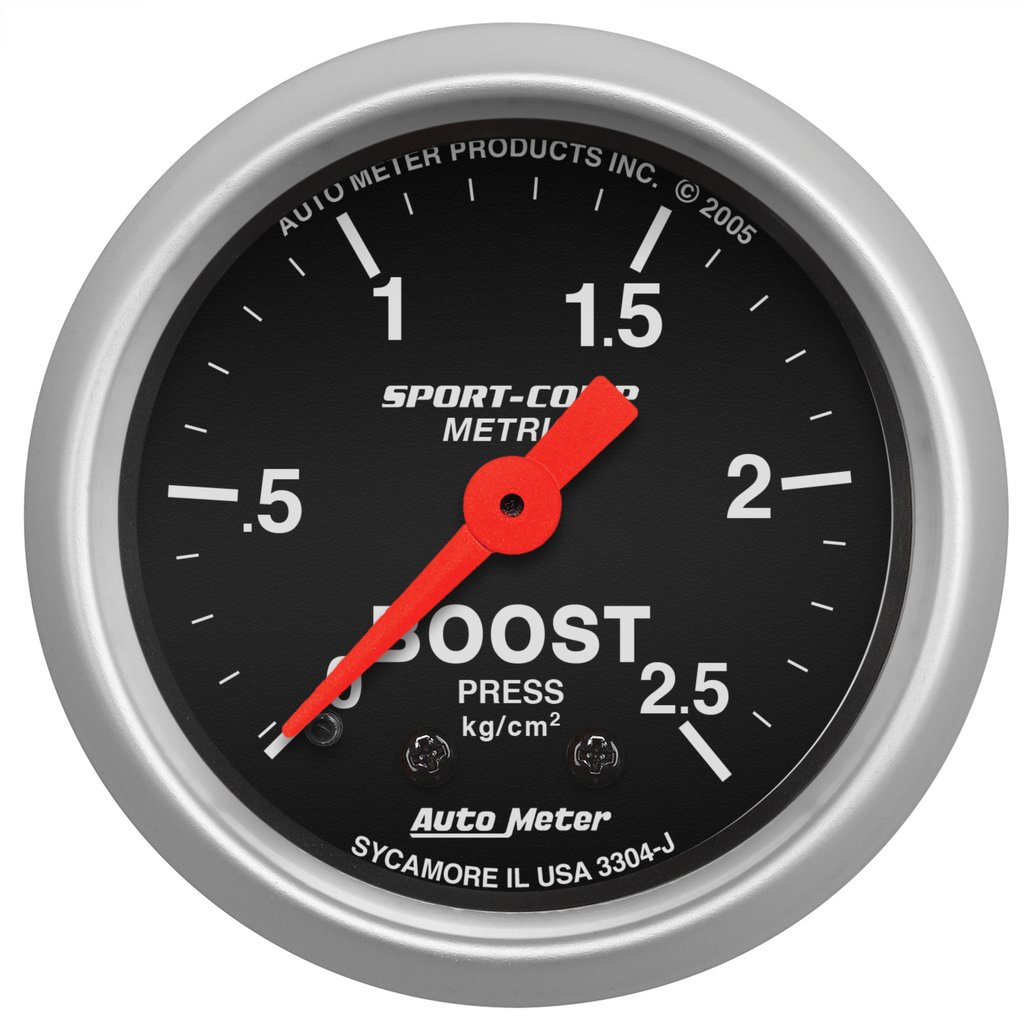 AutoMeter 2-1/16" BOOST/VACUUM, 2.5 KG/CM2, MECHANICAL, SPORT-COMP