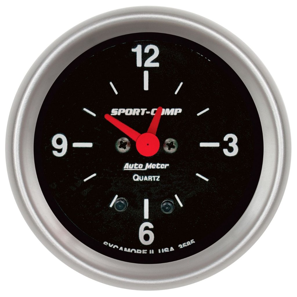 AutoMeter 2-5/8" CLOCK, 12 HOUR, SPORT-COMP
