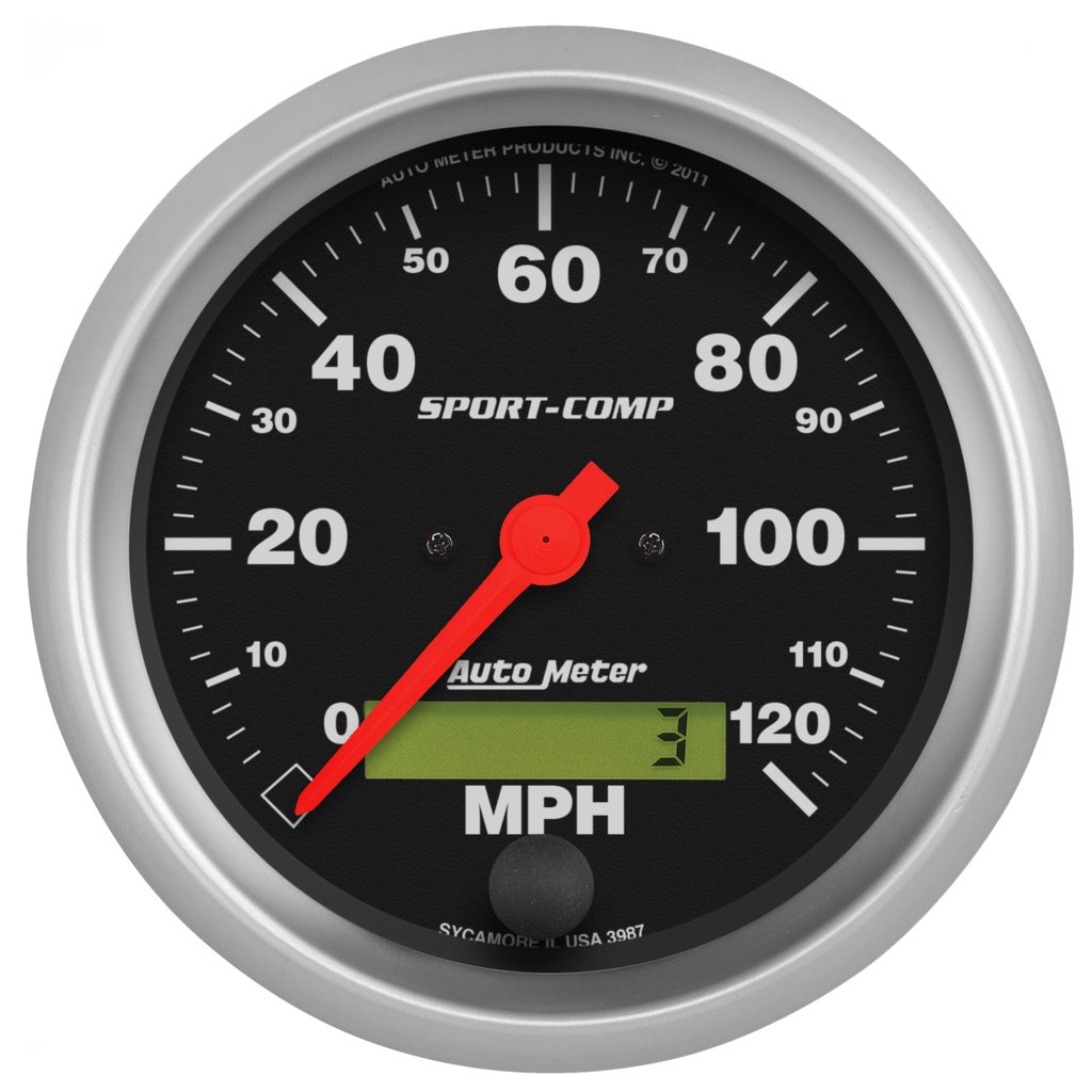 AutoMeter 3-3/8" SPEEDOMETER, 0-120 MPH, ELECTRIC, SPORT-COMP