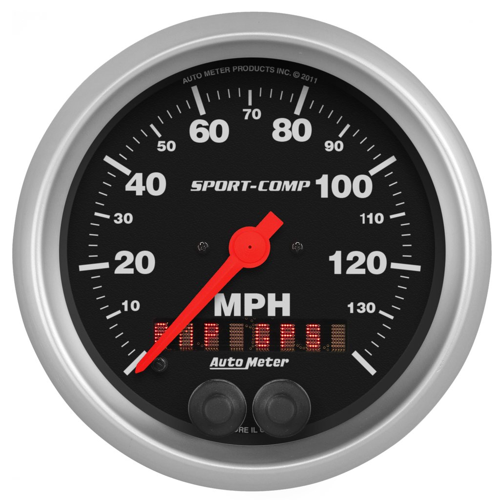AutoMeter 3-3/8" GPS SPEEDOMETER, 0-140 MPH, SPORT-COMP