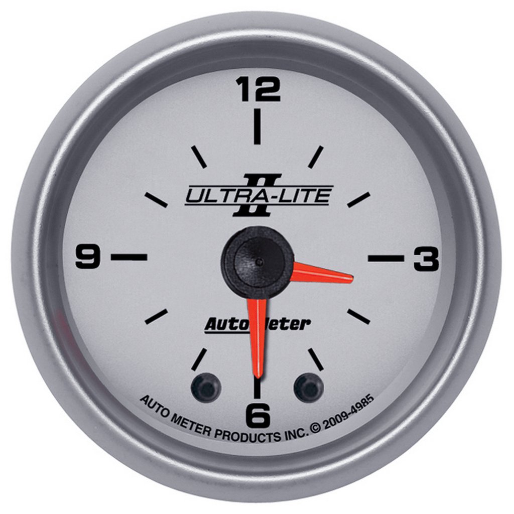 AutoMeter 2-1/16" CLOCK, 12 HOUR, ULTRA-LITE II