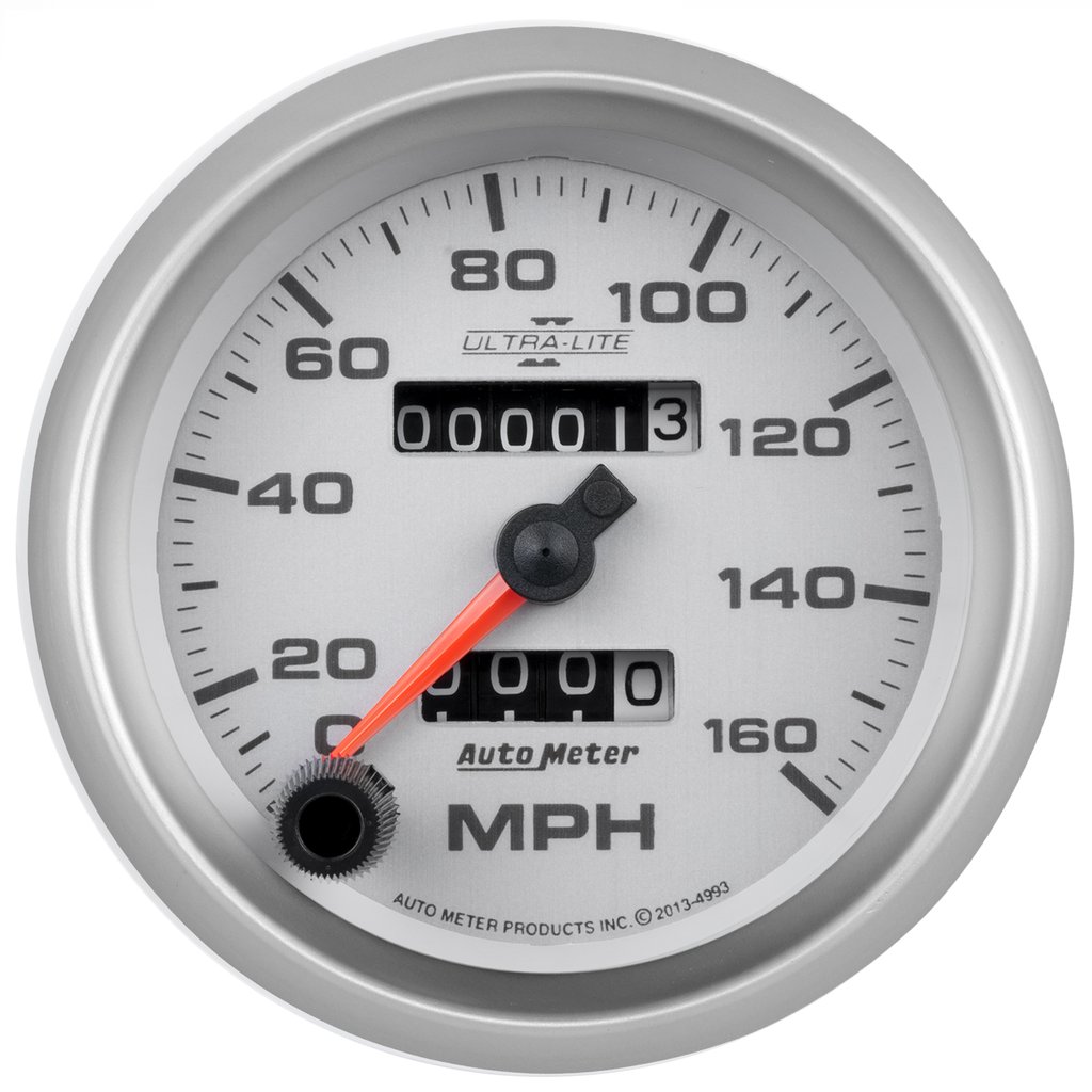 AutoMeter 3-3/8" SPEEDOMETER, 0-160 MPH, MECHANICAL, ULTRA-LITE II