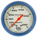 AutoMeter 2-5/8" OIL TEMPERATURE, 140-280 °F, 6 FT., MECHANICAL, LIQUID FILLED, ULTRA-NITE