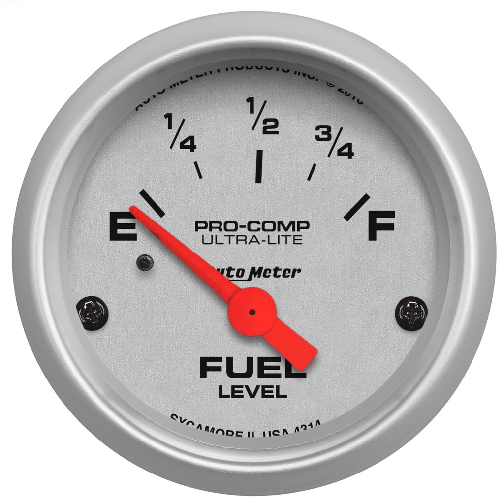 AutoMeter 2-1/16" FUEL LEVEL, 0-90 Ω, AIR-CORE, GM, SSE, ULTRA-LITE