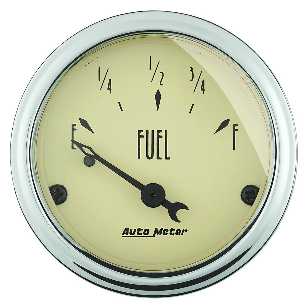 AutoMeter 2-1/16" FUEL LEVEL, 0-90 Ω, AIR-CORE, ANTIQUE BEIGE