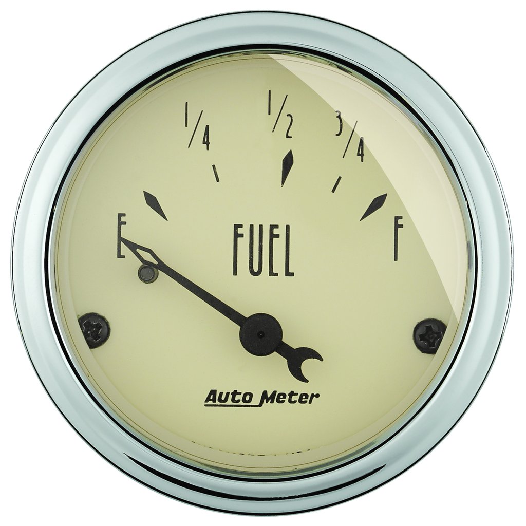AutoMeter 2-1/16" FUEL LEVEL, 73-10 Ω, AIR-CORE, ANTIQUE BEIGE