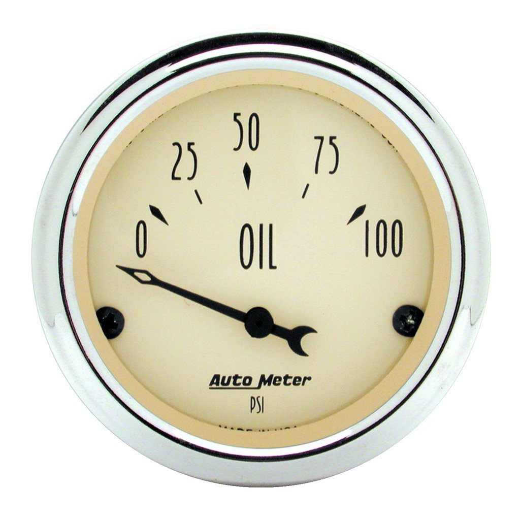 AutoMeter 2-1/16" OIL PRESSURE, 0-100 PSI, AIR-CORE, AIR-CORE, ANTIQUE BEIGE