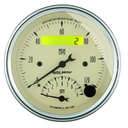 AutoMeter 3-3/8" tachometer/SPEEDOMETER COMBO, 8K RPM/120 MPH, ELECTRIC, ANTIQUE BEIGE