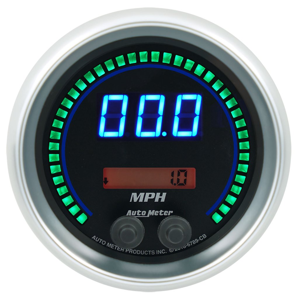 AutoMeter 3-3/8" SPEEDOMETER 260 MPH / 260 KM/H ELEC. PROGRAMMABLE, COBALT ELITE DIGITAL