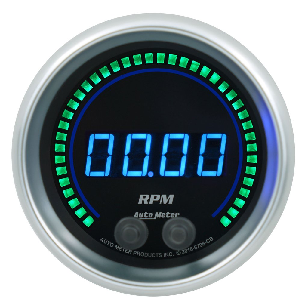 AutoMeter 3-3/8" tachometer, 0-16K RPM, IN-DASH, COBALT ELITE DIGITAL
