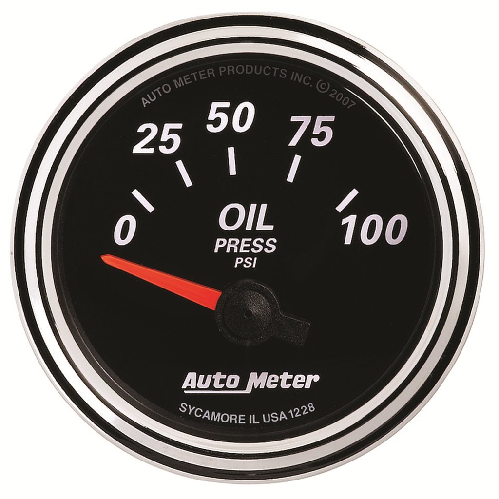 AutoMeter 2-1/16" OIL PRESSURE, 0-100 PSI, AIR-CORE, DESIGNER BLACK II