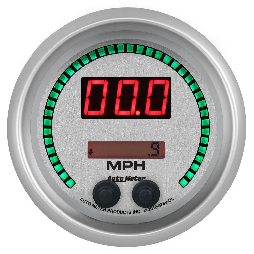 AutoMeter 3-3/8" SPEEDOMETER 260 MPH / 260 KM/H ELEC. PROGRAMMABLE, ULTRA-LITE ELITE DIGITAL